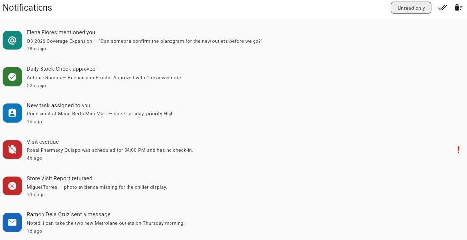 Raios360 — Notification Center