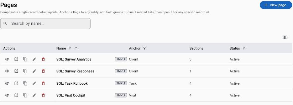 Raios360 — Custom Pages & Dashboards